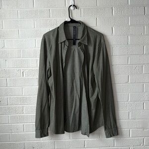 lululemon athletica Mend Commision Olive Long Sleeve Shirt